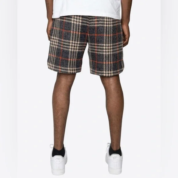 Dark Gray Cream Tweed Shorts - Picture 3 of 3